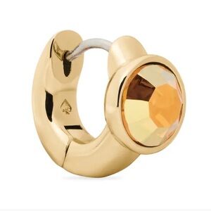 Kate Spade Keep Sparkling Round Huggie Earrings - Goldtone Sunrise NWT